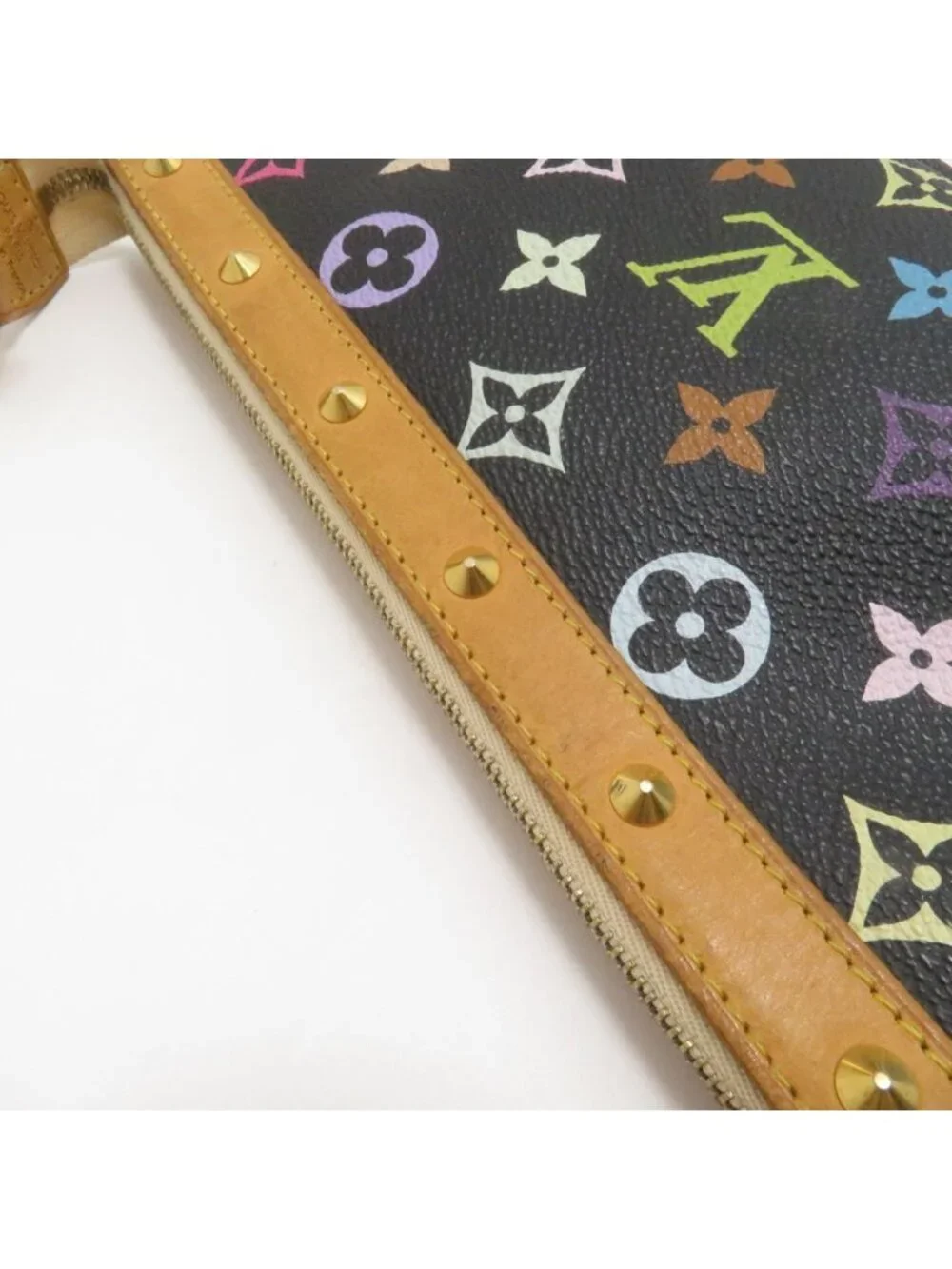 Louis Vuitton Pochette Accessoires Multicolor Noir Handbag Monogram